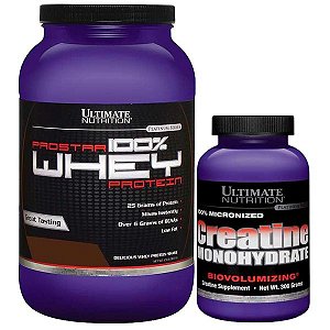 COMBO PROSTAR 100% WHEY 907 GR + C 300 GR - ULTIMATE NUTRITION