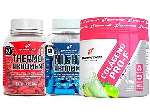 KIT EMAGRECIMENTO: THERMO ABDOMEN + NIGHT ABDOMEN + COLÁGENO - BODY ACTION