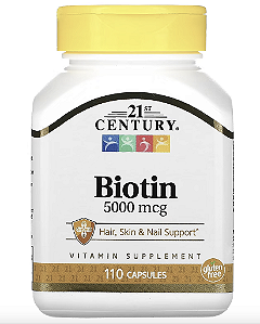 BIOTIN 5000 MCG 110 CAPSULAS - 21ST CENTURY