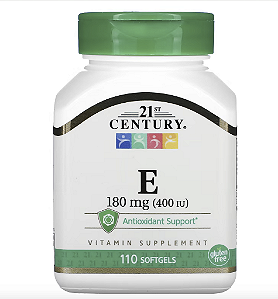 VITAMINA E 180 MG 400 IU - 21ST CENTURY