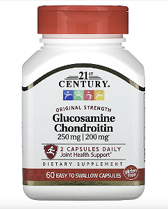 GLUCOSAMINE CHONDROITIN 250 MG 60 CAPS - 21ST CENTURY