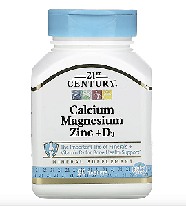 CALCIO MAGNESIO ZINCO + D3 60 COMP - 21ST CENTURY