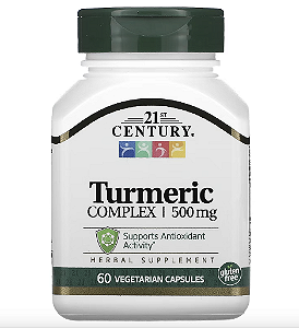 COMPLEXO DE CURCUMA 500 MG 60 CAPS VEG - 21ST CENTURY