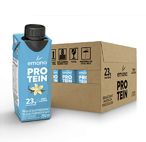 EMANA PROTEIN 250 ML (BAUNILHA) CX 12 UNIDADES = EMANA
