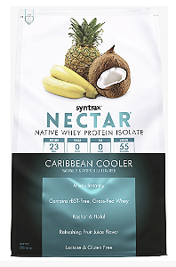 NECTAR SYNTRAX - WHEY ISOLADO CARIBBEAN COOLER (ABACAXI, COCO E BANANA) 907G - IMPORTADO