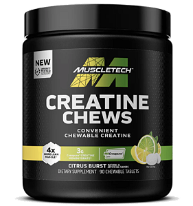 CREATINE CREAPURE CHEWS MASTIGAVEL SABOR CITRUS 90 COMP. - MUSCLETECH