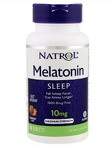 MELATONINA 10MG SLEEP MAXIMUM STRENGTH  60 TABLETS - NATROL