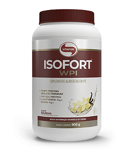WHEY PROTEIN ISOLADO - ISOFORT 900 GR (BAUNILHA) - VITAFOR