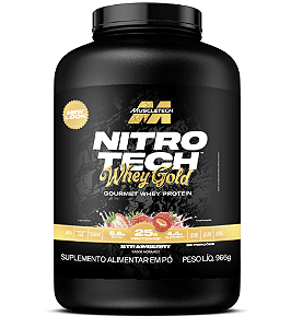 NITRO TECH WHEY GOLD 966 GR MORANGO - MUSCLETECH