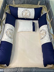 KIT BERÇO CERCADINHO  - 06 PEÇAS - 100% ALGODÃO - PARA MENINOS