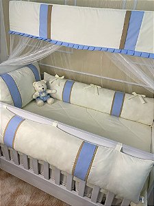 KIT BERÇO AMERICANO LUXO - URSO TEDDY - 07 PEÇAS