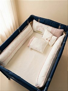 Kit Berço Desmontável Menina Jardim Encantado 07 Peças