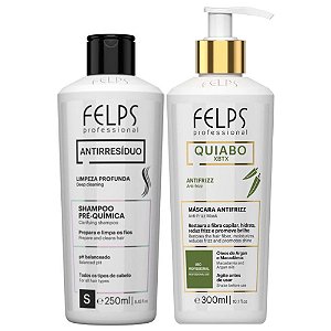 Felps Quiabo Escova Progressiva 300ml e Shampoo Antirresiduo 250ml