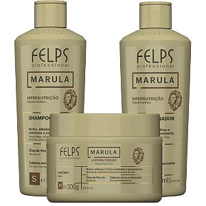 Felps Marula Kit Home Care Hipernutrição Capilar- 3 Produtos
