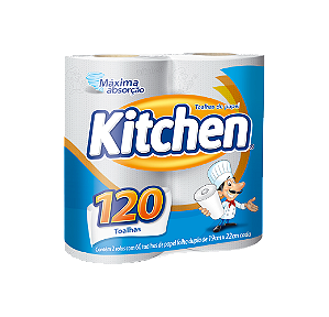Papel Toalha para cozinha Kitchen com 2 rolos