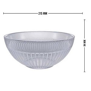 Saladeira Bowl Gourmet Unic Transparente Transparente