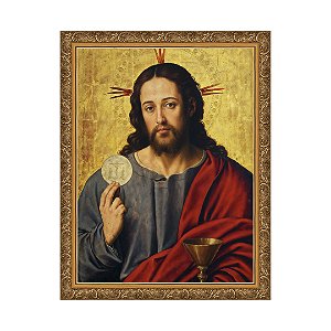 Cristo o Salvador com a Eucaristia