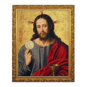 Cristo o Salvador com a Eucaristia