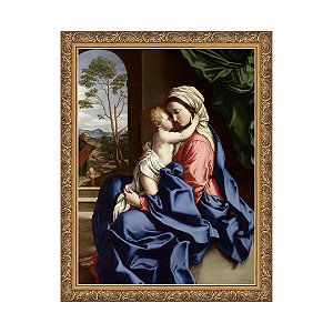 Virgem e Jesus se Abraçando