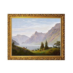 Paisagem com Lago nas Montanhas Pela Manhã