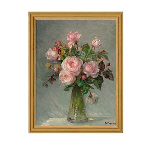 Rosas em um vaso de vidro