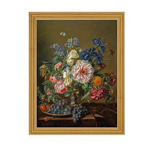 Natureza-morta com peônias, rosas, tulipas e ranúnculos