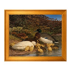 Patos e patinhos junto a um lago (1861)