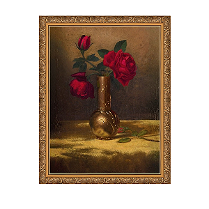 Rosas vermelhas em um vaso japonês