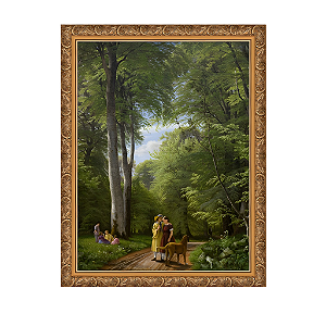 Um bosque de faias em maio perto de Iselingen Manor, Zelândia