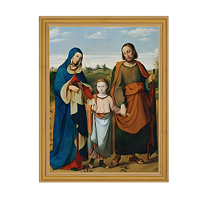 A Sagrada Família a caminho de casa após a visita ao templo