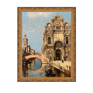 Veneza, uma vista do Campo Santi Giovanni e Paolo