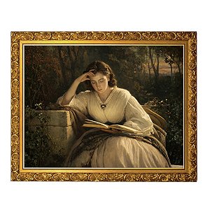 Mulher Lendo, Retrato da Esposa do Artista (1863)