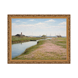 O rio e o porto em Frederiksværk (1900)