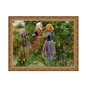 Três meninas colhendo amoras (cerca de 1885)