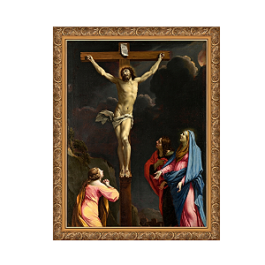 Cristo na cruz com a Virgem e os Santos