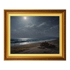 Repouso à beira-mar em uma noite de luar
