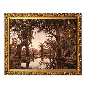 Sombras da tarde, remanso do rio Murray, Austrália do Sul (1880)