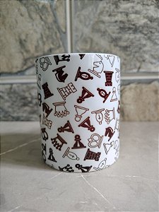 Caneca de  Porcelana Tema Xadrez