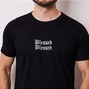 Camiseta básica unissex crista Blessed Central 30.1 penteado