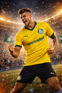 Camiseta Palmeiras Amarela temporada 2023