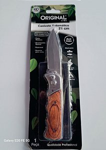 CANIVETE AUTOMÁTICO CABO DE MADEIRA