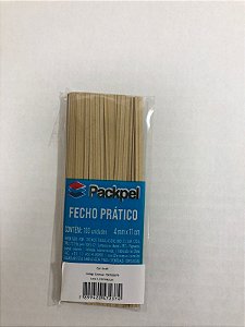 Fecho Prático Packpel 4mmX11cm Com 100 Unidades - KRAFT