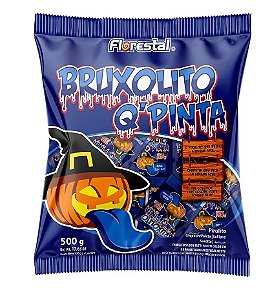 Pirulito Bruxolito Q Pinta língua 500G FLORESTAL- Halloween
