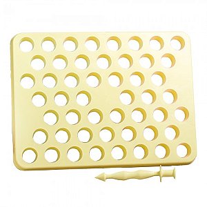 Placa Porcionadora com Empurrador  2em1 (12g) amarela - BlueStar