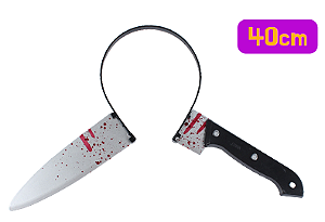 Tiara Faca na Cabeça Zombie Halloween - 1 unidade - Modamix 389