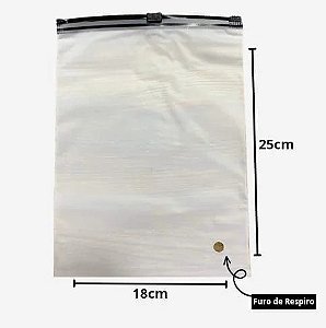 Saco Ziper Fosco Para Roupa com 50 Unidades - Solução Embalagens