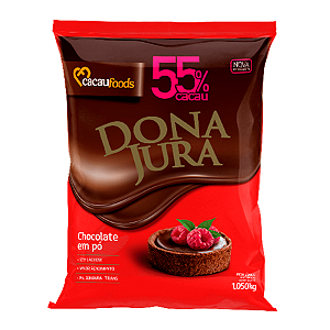 Chocolate em Pó Solúvel Dona Jura 55% 1,005kg CACAU FOODS