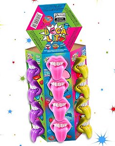 PIRULITO BOCA LITO DISPLAY C/ 24 UNIDADES SABORES MELANCIA, MORANGO, BLUEBERRY - DOCE MIX CANDY