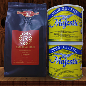 KIT 2 Latas De Doce De Leite 850g e 1 Café 250g