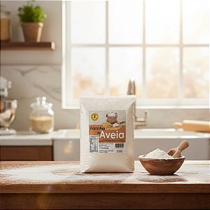 Farinha de Aveia Pura e Natural - Ingrediente Saudável para suas Receitas - 250g